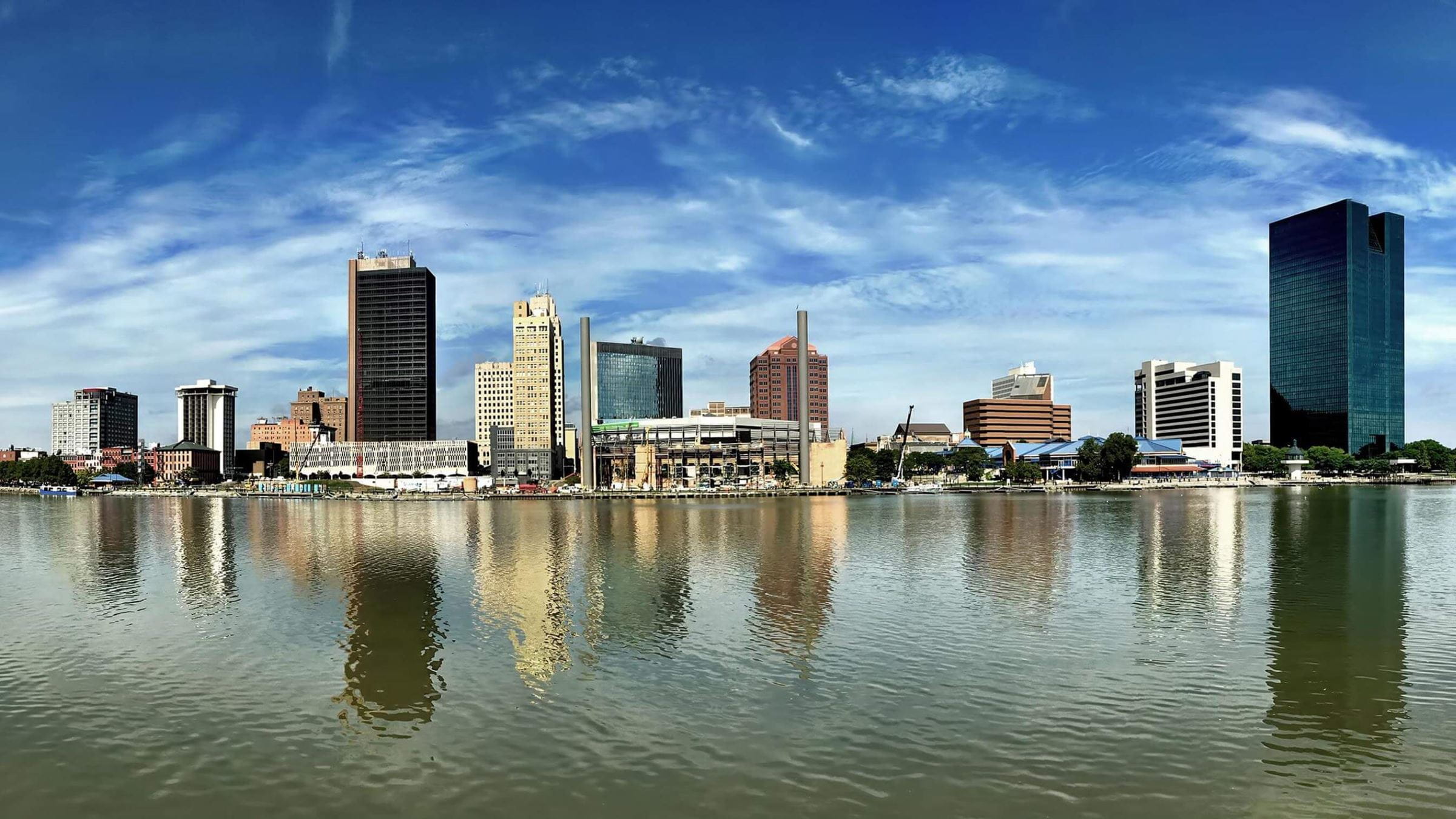Ohio skyline from across the water