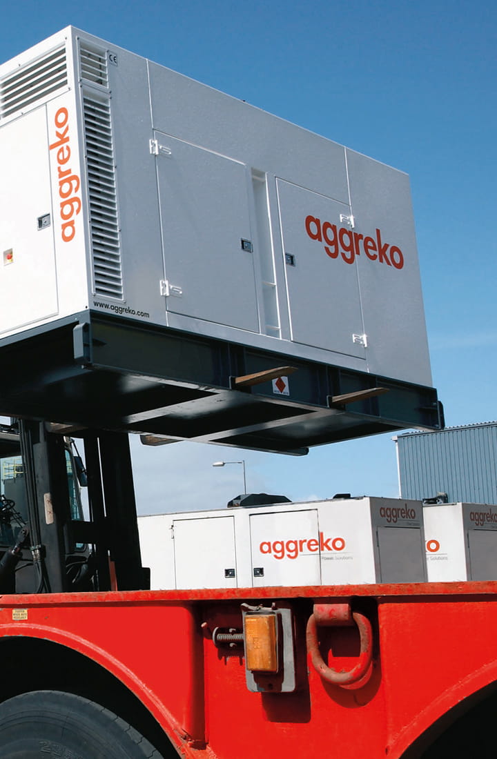 Aggreko power system lifted