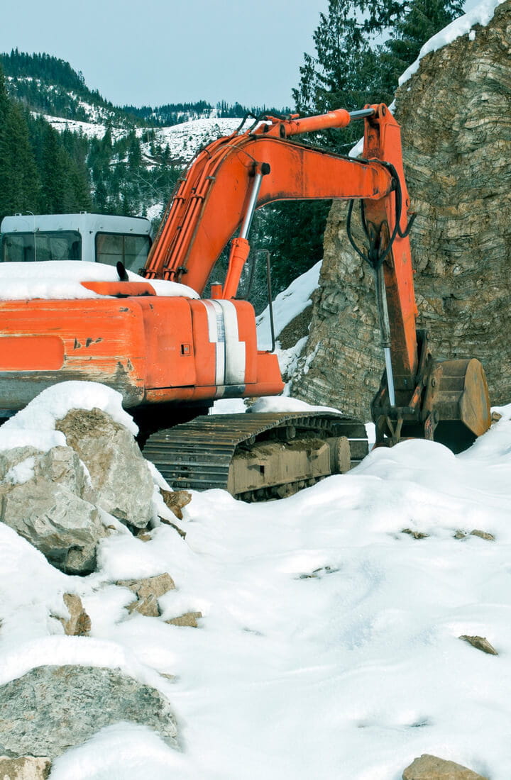 removing snow in mountains