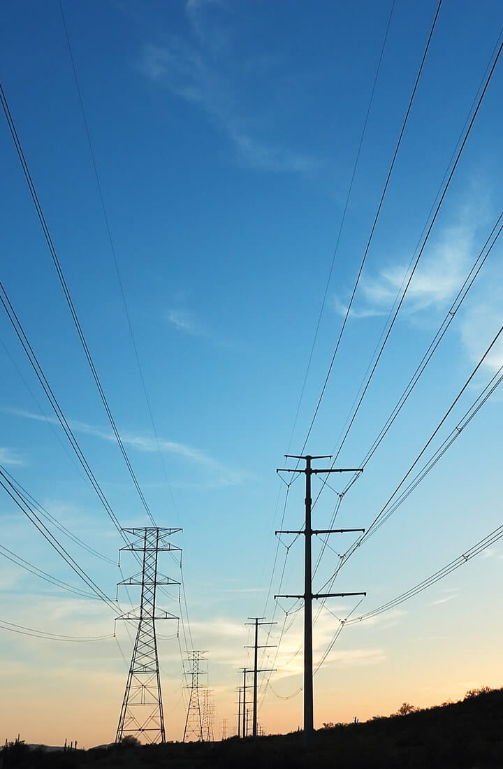 power transmission towers