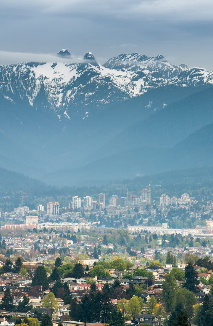 vista de las montañas en Vancouver