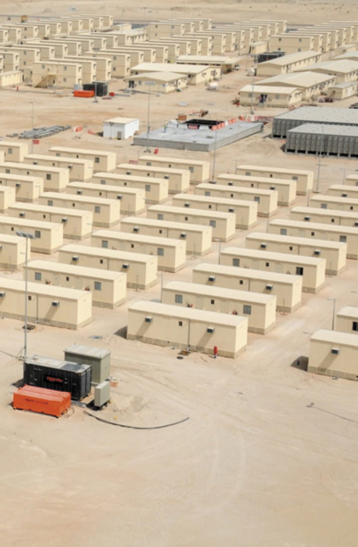 Powering a vast LNG construction worker camp, Qatar