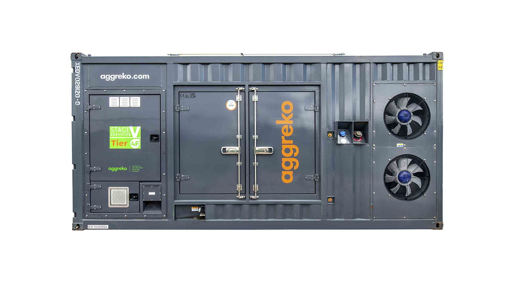 1200 kW Tier 4F diesel generator