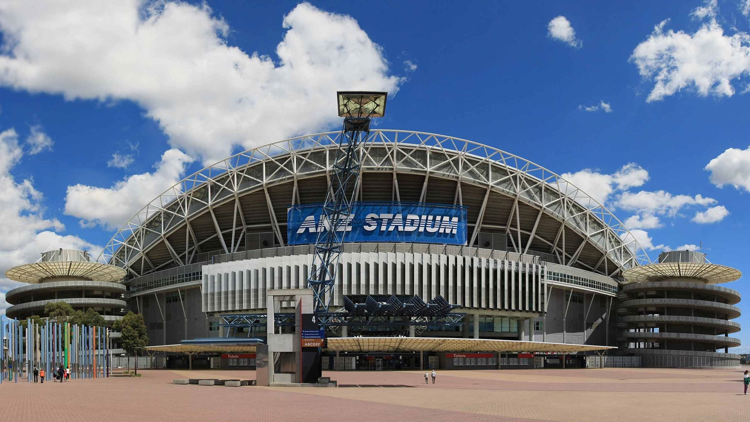 Exterior of ANZ stadium in Australia