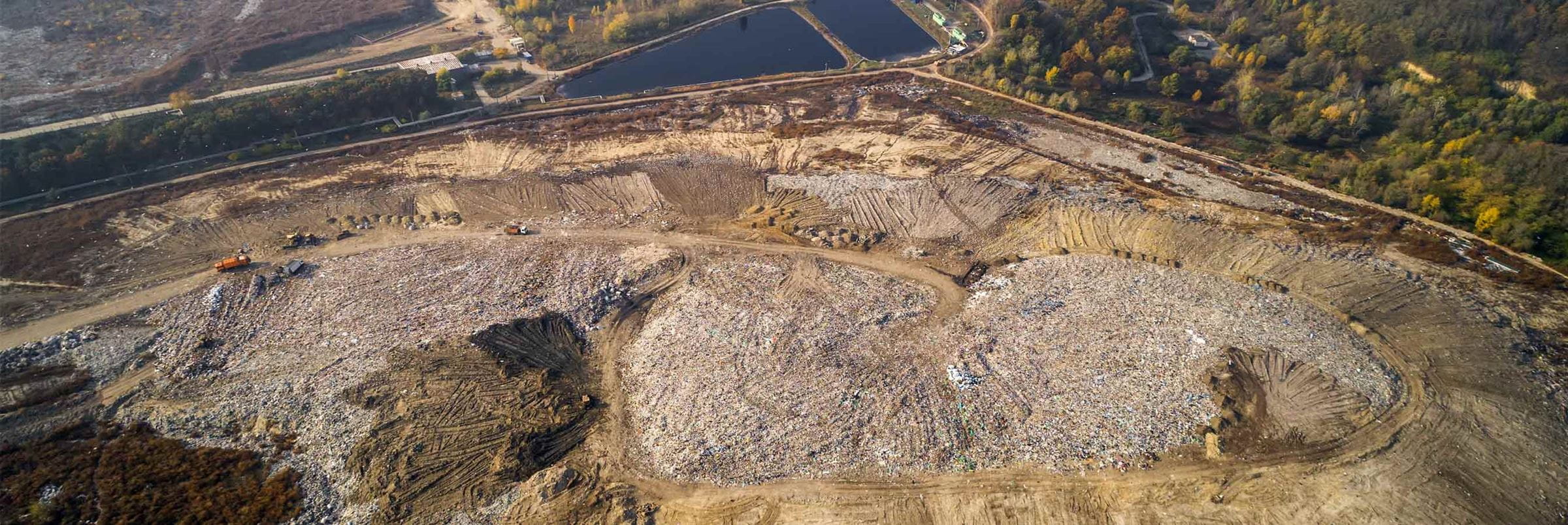 Overview of large landfill site